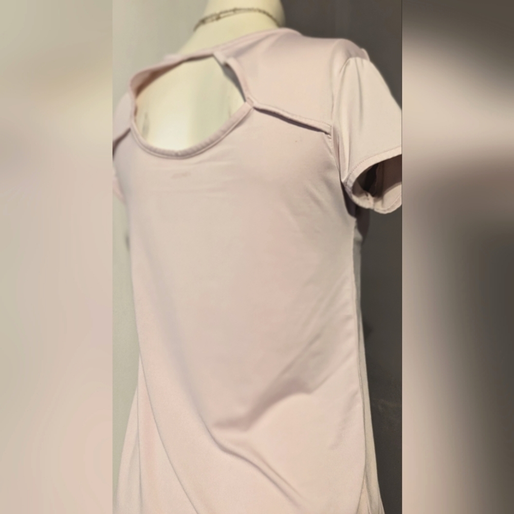 Jockey desert rose 90s Y2K perfect tee sporty top gym stretchy key hole medium
